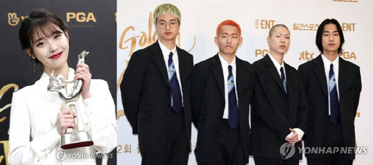 가수 아이유(왼쪽)와 밴드 혁오가 <연합뉴스>